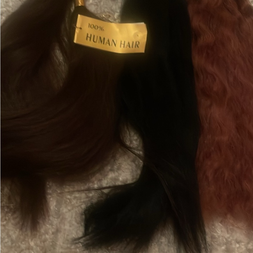 100% Human Hair Extensions - Black and Brown